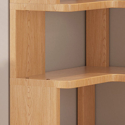 Modern Minimalist L-shaped Solid Wood Plywood Corner Shelf Unit 3/4/5-Tier For Living Room