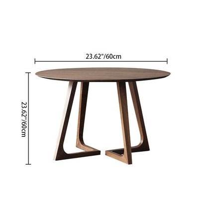 Contemporary Nordic Round Rubberwood Dining Table For 4 Seats