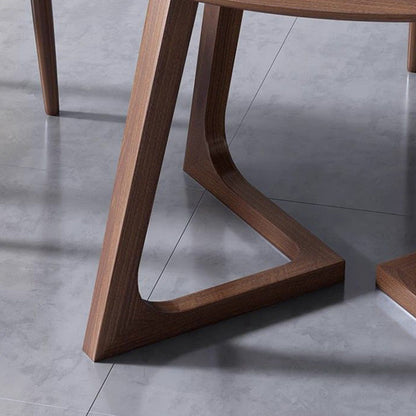 Contemporary Nordic Round Rubberwood Dining Table For 4 Seats