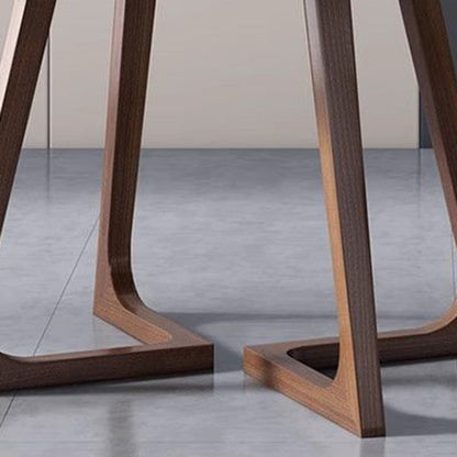 Contemporary Nordic Round Rubberwood Dining Table For 4 Seats