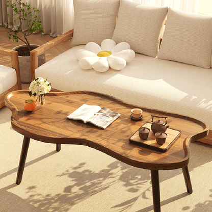 Modern Minimalist Cloud-shaped HDF Iron Coffee Table For Living Room