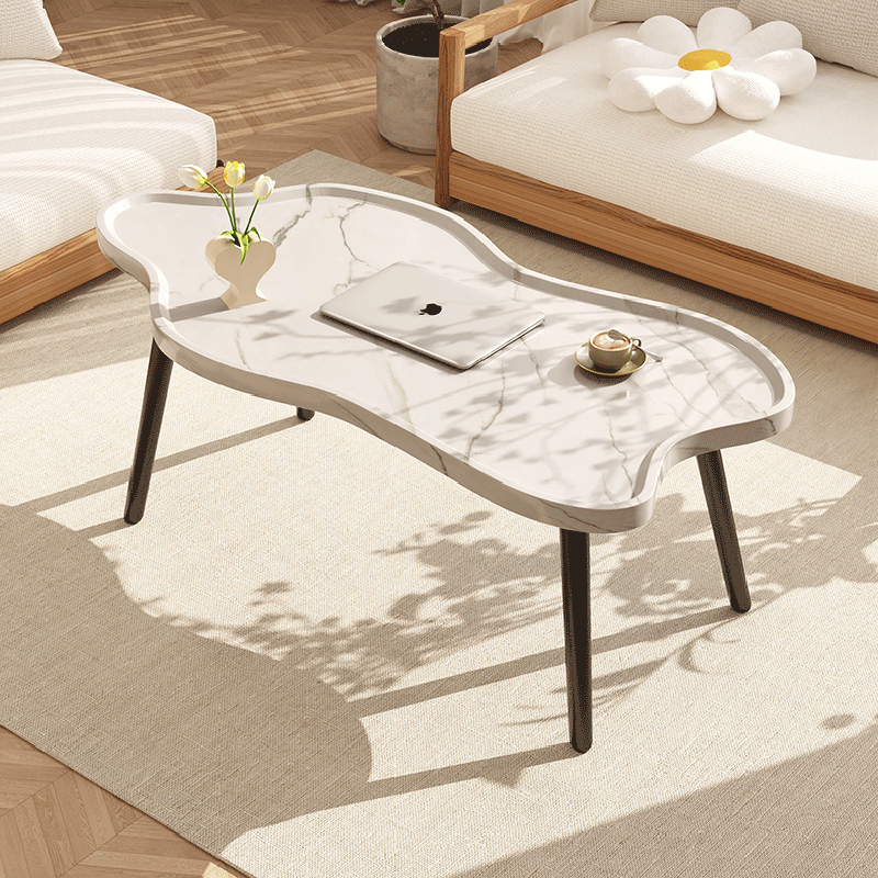 Modern Minimalist Cloud-shaped HDF Iron Coffee Table For Living Room
