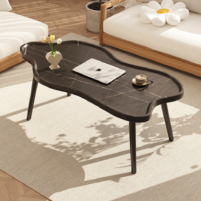 Modern Minimalist Cloud-shaped HDF Iron Coffee Table For Living Room