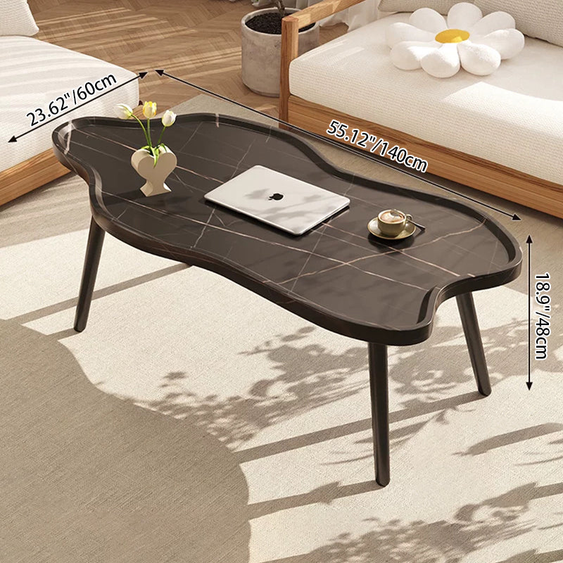 Modern Minimalist Cloud-shaped HDF Iron Coffee Table For Living Room