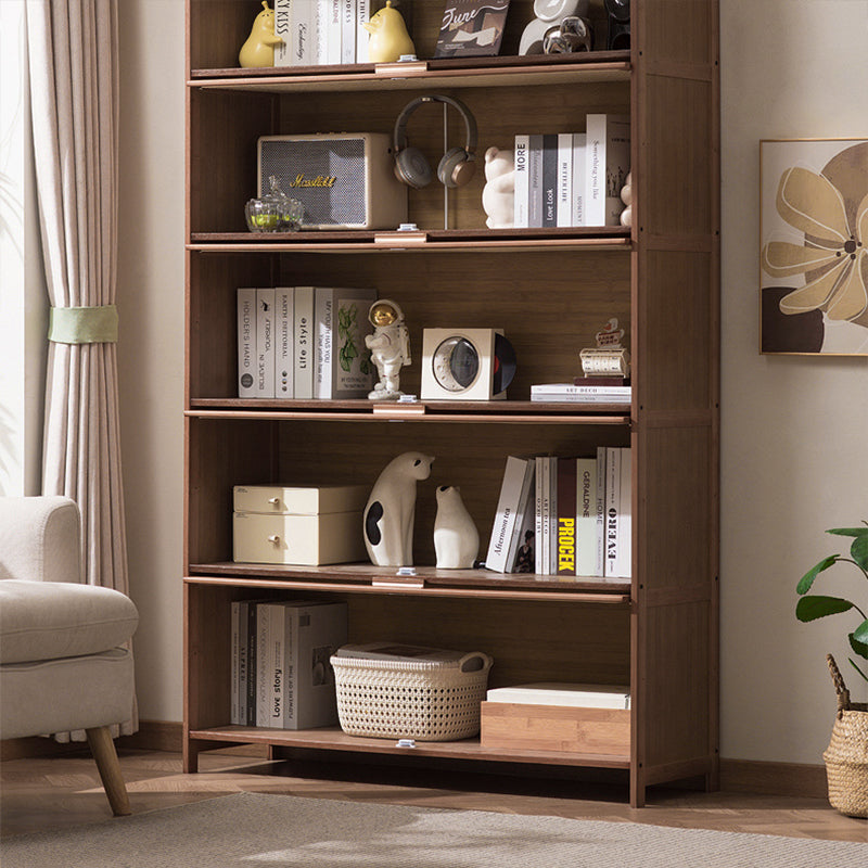 Contemporary Retro Rectangular Nan Bamboo Plastic Rattan Weaving Storage Cabinet 3/4/5-Tier For Living Room