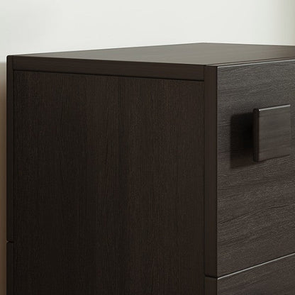 Contemporary Retro Square Rectangular MDF Stackable Nightstand 1-Drawer For Bedroom