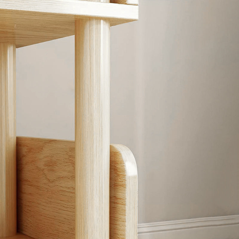 Modern Minimalist Rectangular MDF Movable Bookshelf 3/4-Tier For Living Room