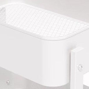 Modern Minimalist Rectangular Plastic Carbon Steel Movable Foldable End Table 3-Tier For Living Room