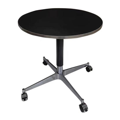 Modern Minimalist Round Oriented Strand Board Aluminum Alloy Height Adjustable Coffee Table For Living Room