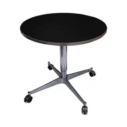 Modern Minimalist Round Oriented Strand Board Aluminum Alloy Height Adjustable Coffee Table For Living Room