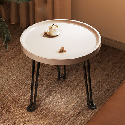 Modern Minimalist Round Flower-shaped MDF Iron Foldable Coffee Table For Living Room