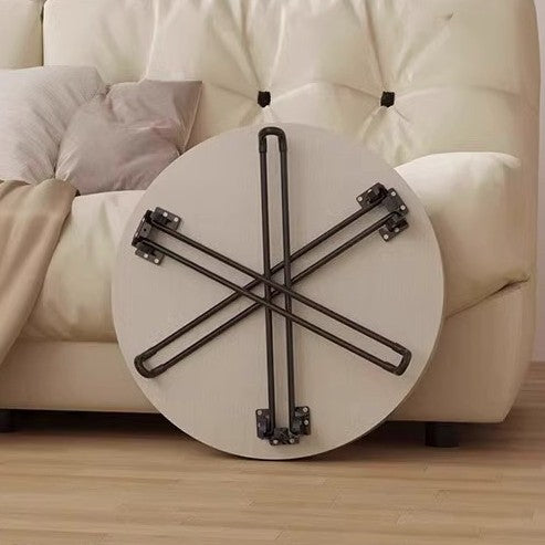 Modern Minimalist Round Flower-shaped MDF Iron Foldable Coffee Table For Living Room