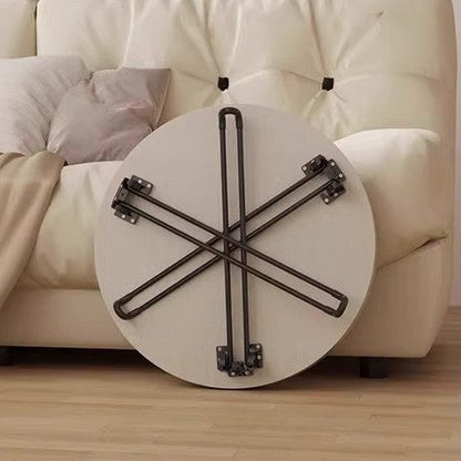 Modern Minimalist Round Flower-shaped MDF Iron Foldable Coffee Table For Living Room