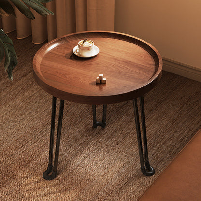 Modern Minimalist Round Flower-shaped MDF Iron Foldable Coffee Table For Living Room