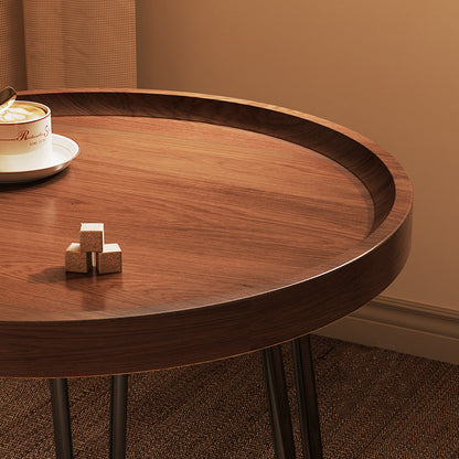 Modern Minimalist Round Flower-shaped MDF Iron Foldable Coffee Table For Living Room
