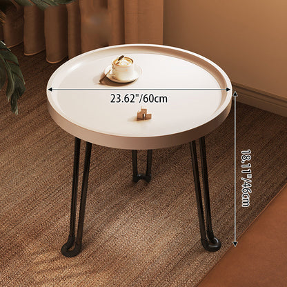 Modern Minimalist Round Flower-shaped MDF Iron Foldable Coffee Table For Living Room