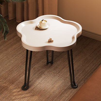 Modern Minimalist Round Flower-shaped MDF Iron Foldable Coffee Table For Living Room