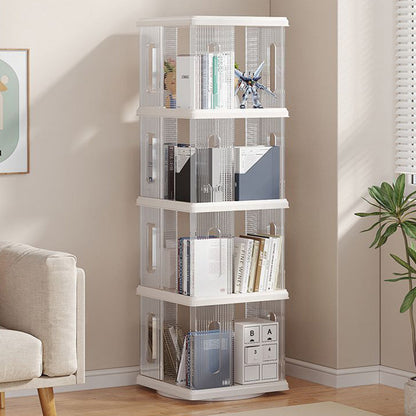 Modern Minimalist Square ABS PET Swivel Storage Cabinet 2/3/4/5-Tier For Living Room