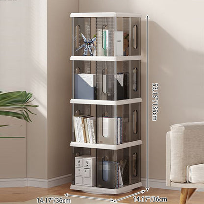 Modern Minimalist Square ABS PET Swivel Storage Cabinet 2/3/4/5-Tier For Living Room