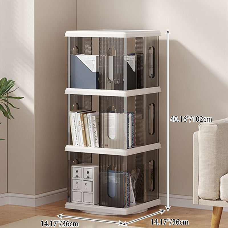 Modern Minimalist Square ABS PET Swivel Storage Cabinet 2/3/4/5-Tier For Living Room