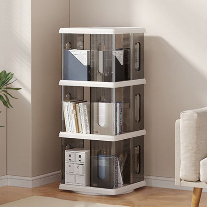 Modern Minimalist Square ABS PET Swivel Storage Cabinet 2/3/4/5-Tier For Living Room