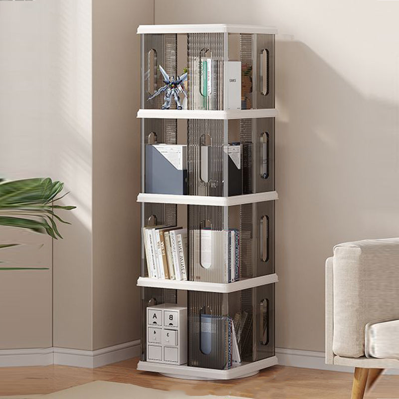 Modern Minimalist Square ABS PET Swivel Storage Cabinet 2/3/4/5-Tier For Living Room