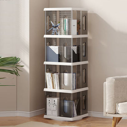 Modern Minimalist Square ABS PET Swivel Storage Cabinet 2/3/4/5-Tier For Living Room