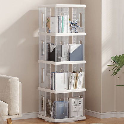 Modern Minimalist Square ABS PET Swivel Storage Cabinet 2/3/4/5-Tier For Living Room