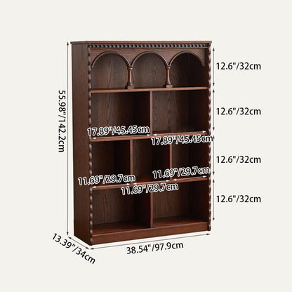 Traditional French Rectangular Oak Wood Ash Wood Solid Wood Eco Board Display Rack 4-Tier For Living Room
