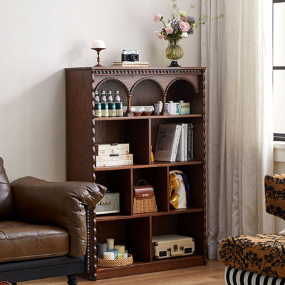 Traditional French Rectangular Oak Wood Ash Wood Solid Wood Eco Board Display Rack 4-Tier For Living Room