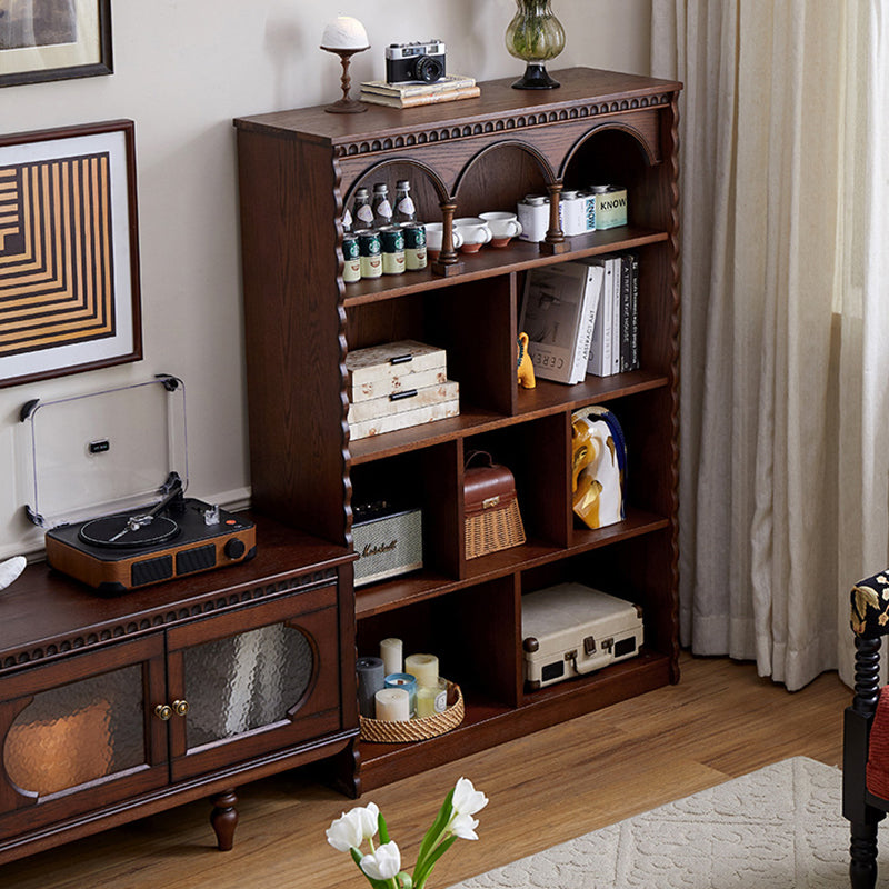 Traditional French Rectangular Oak Wood Ash Wood Solid Wood Eco Board Display Rack 4-Tier For Living Room