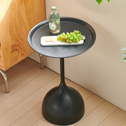 Modern Minimalist Round Iron End Table For Living Room