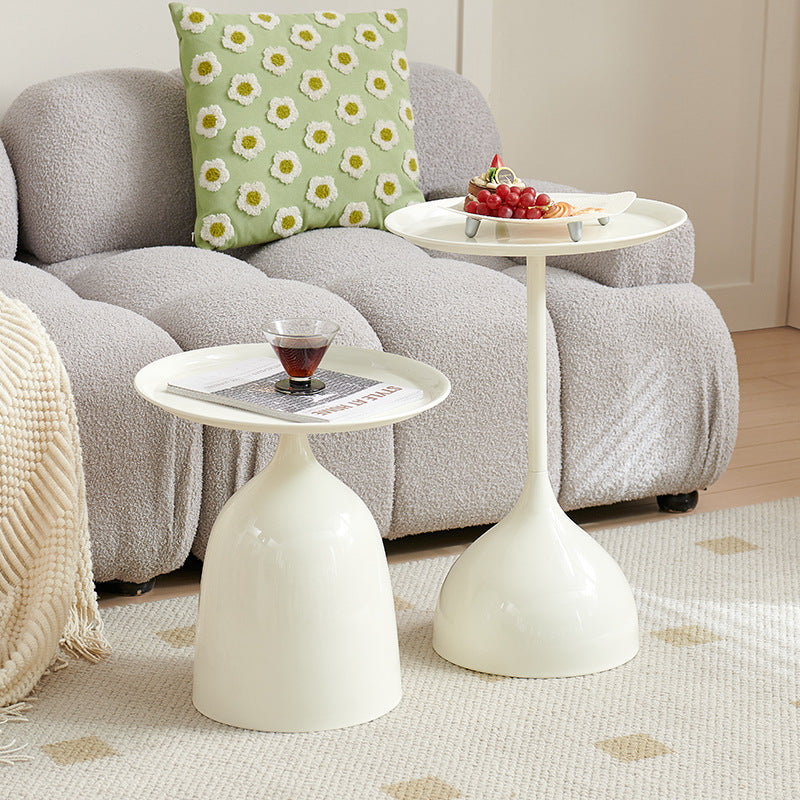 Modern Minimalist Round Iron End Table For Living Room
