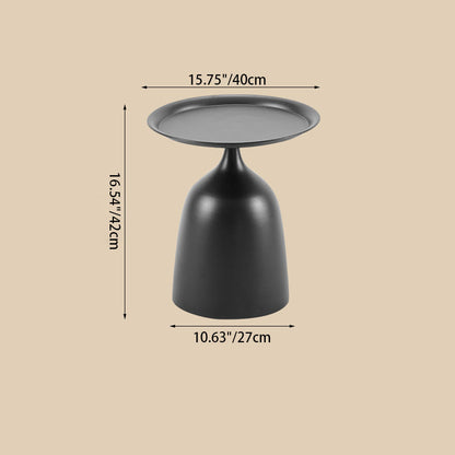 Modern Minimalist Round Iron End Table For Living Room