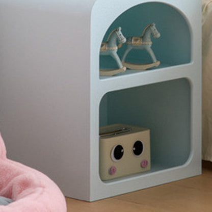 Modern Minimalist Square Rectangular MDF Nightstand 3-Tier For Bedroom
