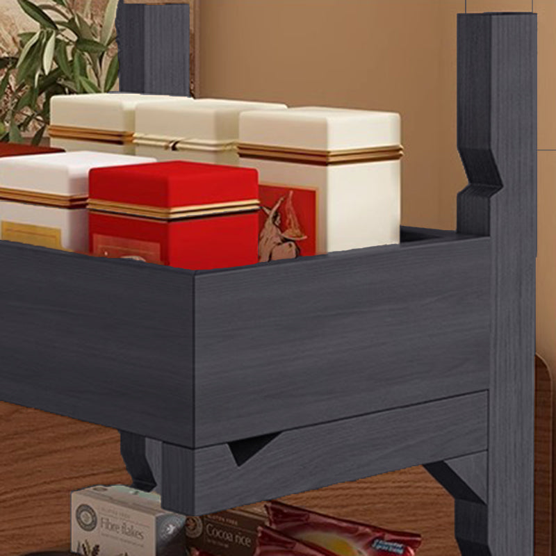Modern Minimalist Rectangular Pine Wood Display Rack 3/4-Tier For Living Room