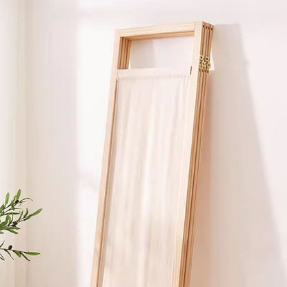 Modern Minimalist Rectangular Pine Wood Linen Room Divider For Living Room