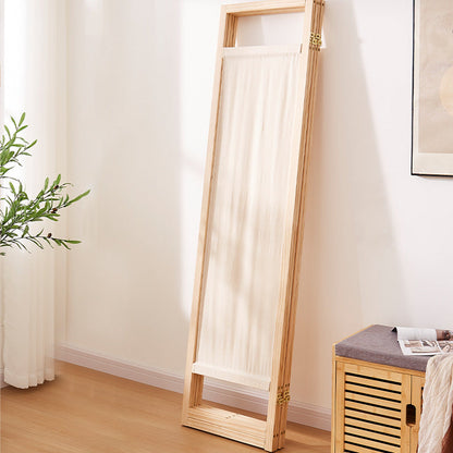 Modern Minimalist Rectangular Pine Wood Linen Room Divider For Living Room
