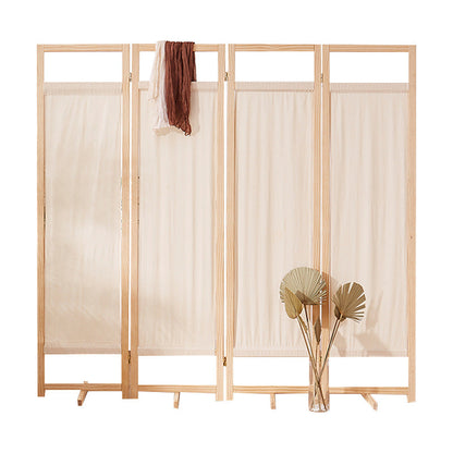 Modern Minimalist Rectangular Pine Wood Linen Room Divider For Living Room