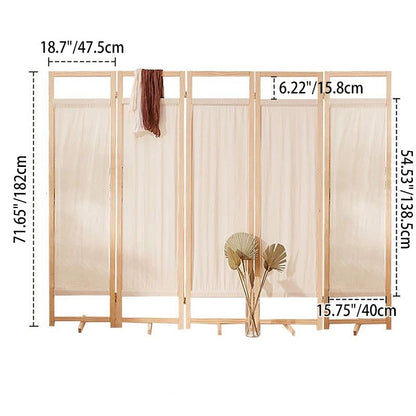 Modern Minimalist Rectangular Pine Wood Linen Room Divider For Living Room