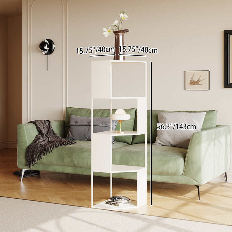 Modern Minimalist Triangle Carbon Steel Corner Shelf Unit 4/5-Tier For Living Room