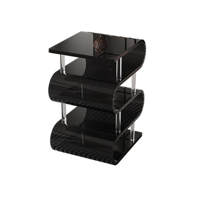 Contemporary Nordic Square Acrylic Storage Low Stool For Living Room