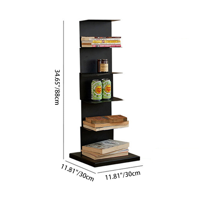 Modern Minimalist Rectangular Carbon Steel Bookshelf 5/6/8/9-Tier For Living Room