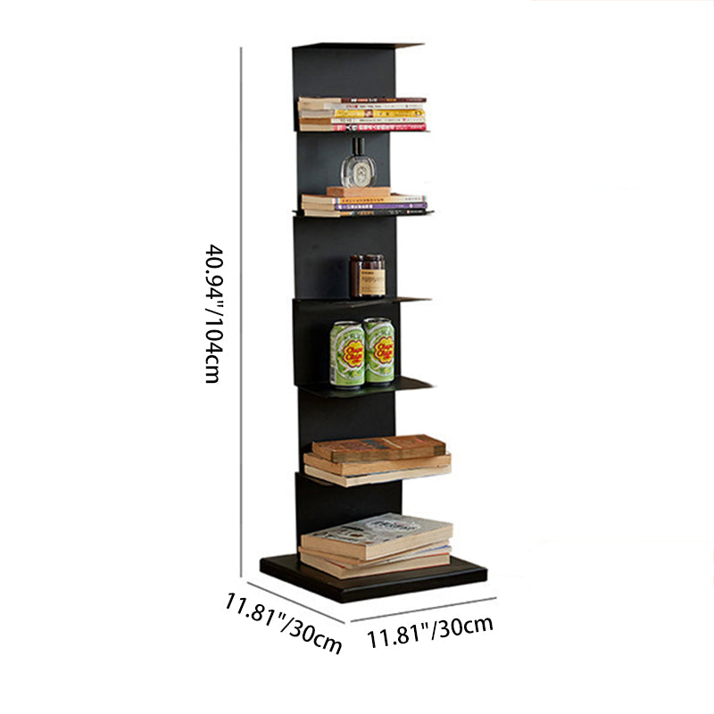 Modern Minimalist Rectangular Carbon Steel Bookshelf 5/6/8/9-Tier For Living Room