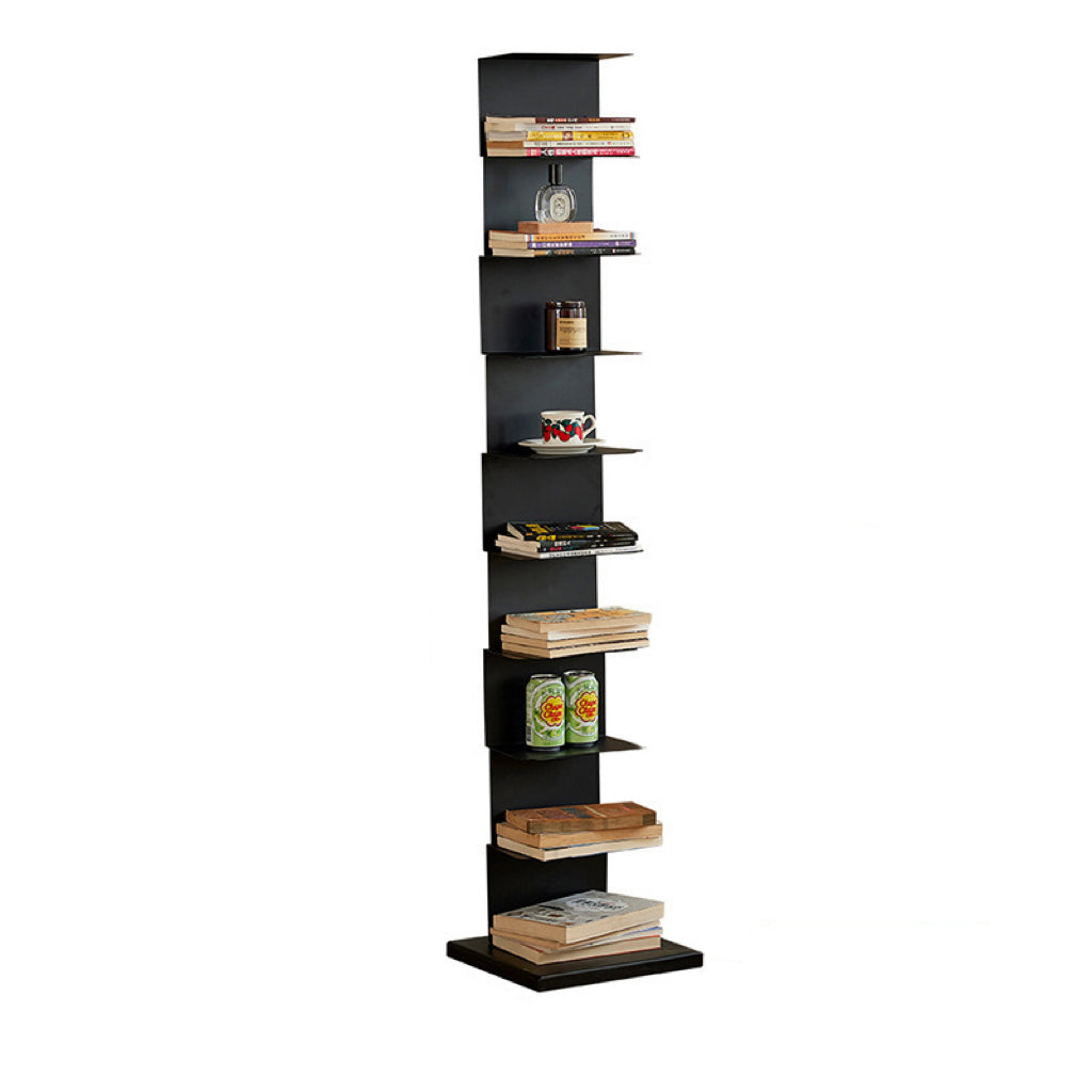 Modern Minimalist Rectangular Carbon Steel Bookshelf 5/6/8/9-Tier For Living Room