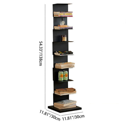 Modern Minimalist Rectangular Carbon Steel Bookshelf 5/6/8/9-Tier For Living Room