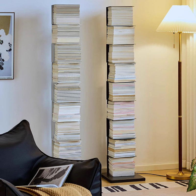 Modern Minimalist Rectangular Carbon Steel Bookshelf 5/6/8/9-Tier For Living Room