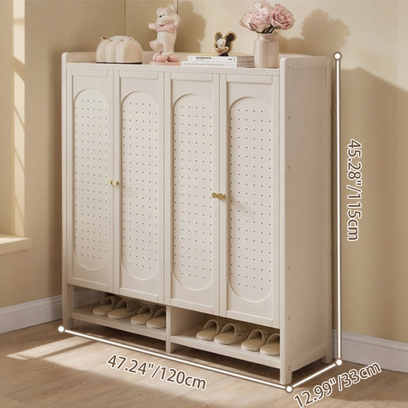 Modern Minimalist Rectangular MDF Nan Bamboo Shoe Storage 5/6/7/8-Tier For Entryways
