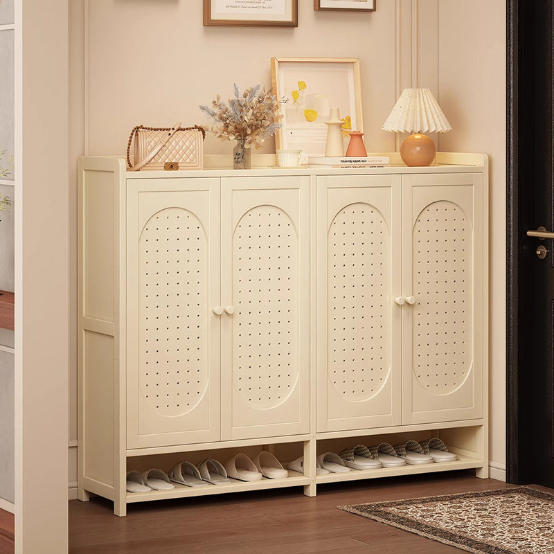 Modern Minimalist Rectangular MDF Nan Bamboo Shoe Storage 5/6/7/8-Tier For Entryways