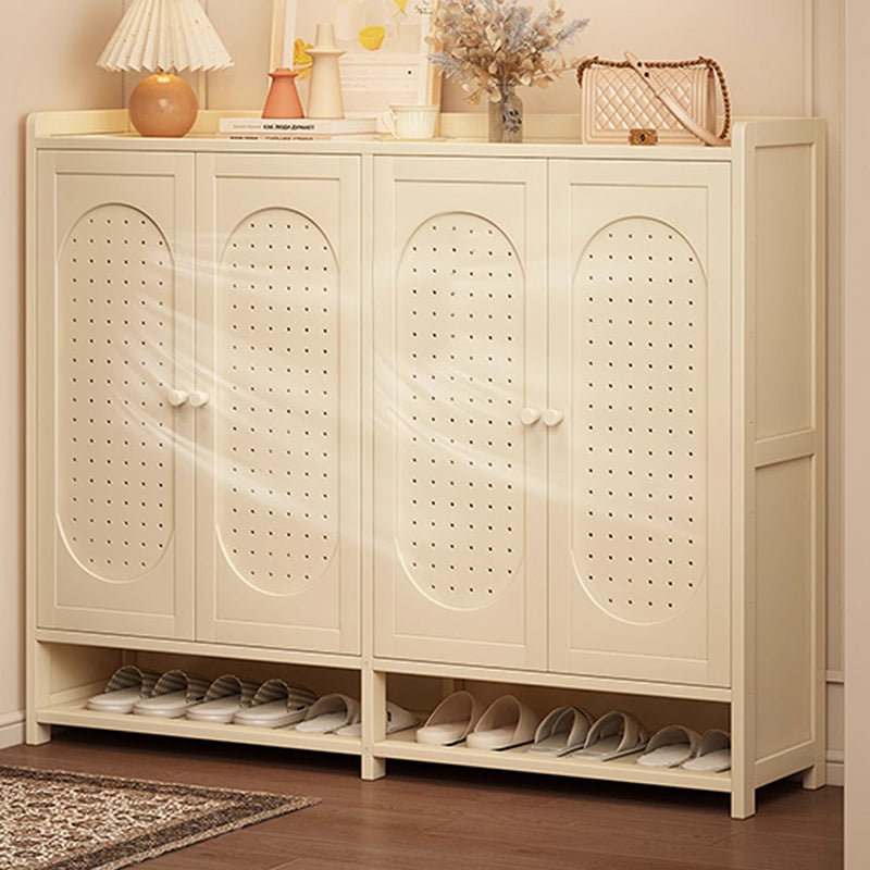 Modern Minimalist Rectangular MDF Nan Bamboo Shoe Storage 5/6/7/8-Tier For Entryways